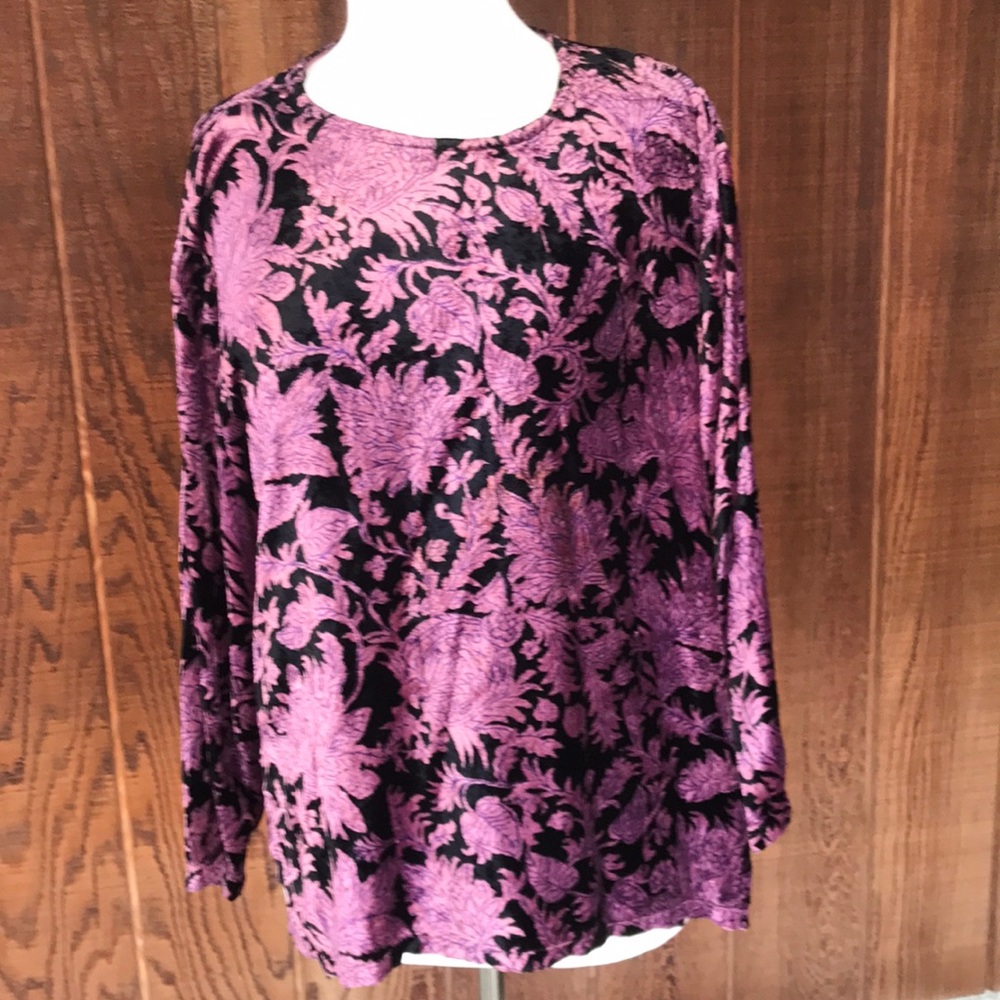 Vintage Kate Geddes Crushed Velvet Top